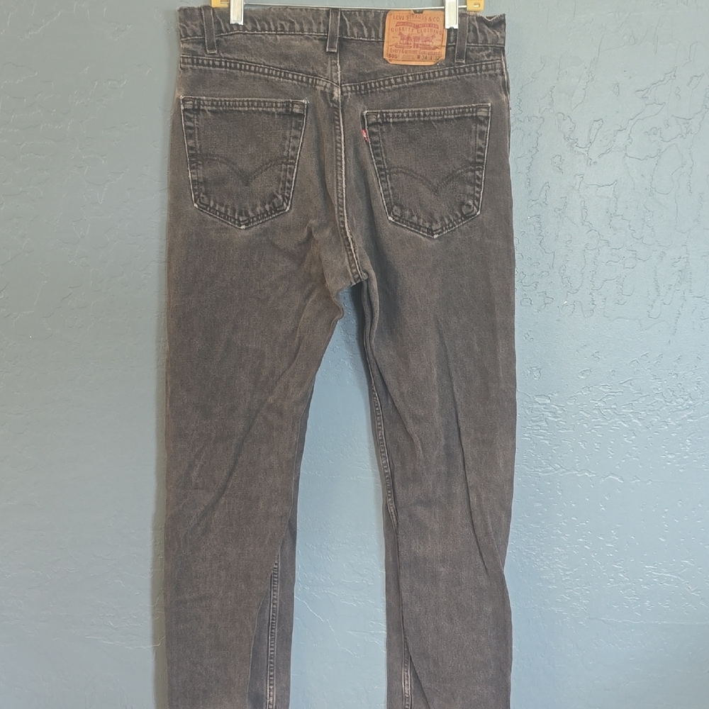 90s Levi's Dark Gray Straight Leg Jeans